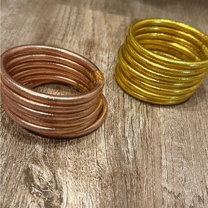 Elegant Gold and Bronze Bracelet Set
